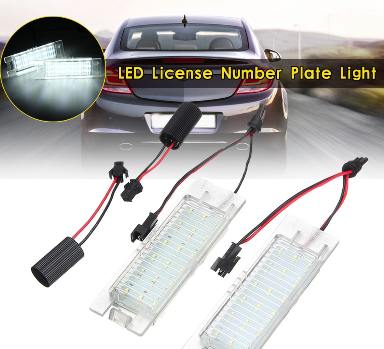 LED підсвітка номера для OPEL (Опель) Adam, Astra H/J/K, Corsa C/D/E ...