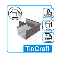 Угол желоба водосточного из крашенной стали 90° квадратный 100х100 мм - Универсальный Коричневый