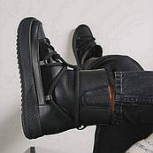 Уггі чоловічі Babylon Україна 45 розмір чорні теплі зимові модні шкіряні хутряні черевики чоловіче взуття зима