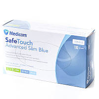 Перчатки нитриловые Medicom облегченные L голубые (3 г) 100 шт/уп