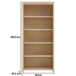 Стелаж книжковий відкритий Каспіан REG/90 90х201х41см кольору дуб сонома БРВ-Україна