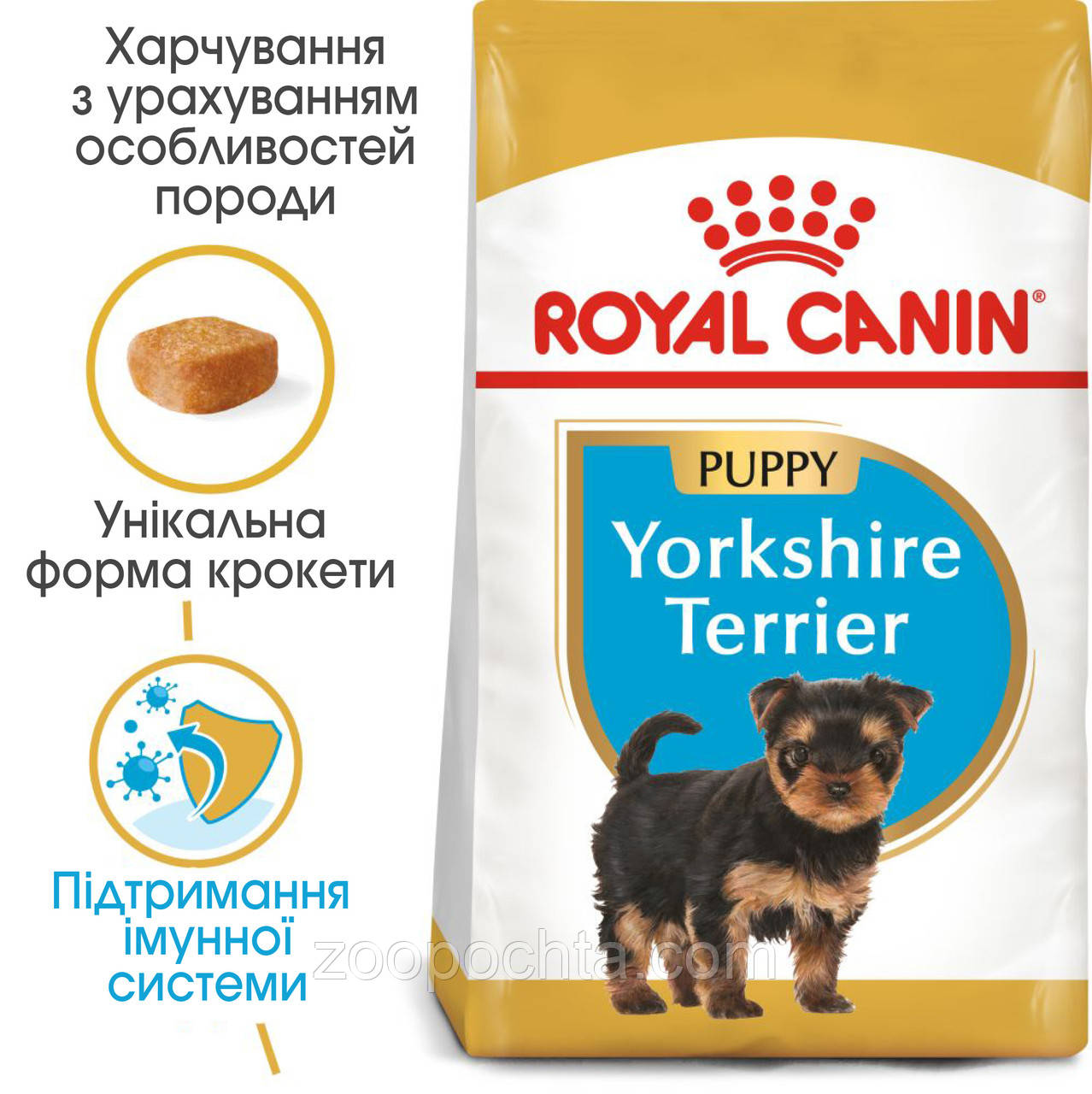 Сухий корм Royal Canin Yorkshire Terrier Puppy для цуценят породи Йоркширський тер'єр до 10 міс., 7,5КГ