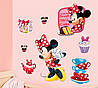 Наклейка на стіну в дитячу кохану Мікі Мауса "Minnie Mouse чаювання" (лист 42*60 см) наклейки в детсад, фото 7