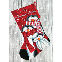 Набор для вышивания гобеленом Dimensions 71-09158 Holiday Penguins Stocking