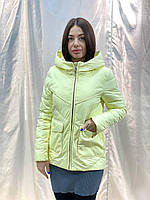 Стильная желтая демисезонная женская куртка Zlly (Chanevia) 22083