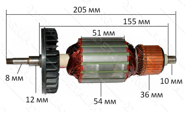 Якорь на болгарку Makita GA 9077 - фото 1 - id-p219060644