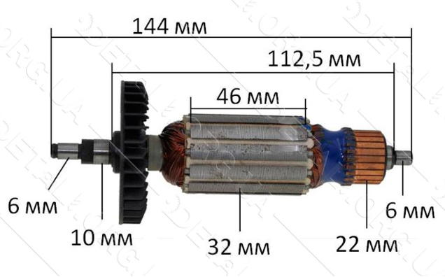 Якорь на болгарку Makita GA 9525NВ - фото 1 - id-p219062204