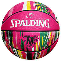 Мяч баскетбольный Spalding NBA Marble Series Outdoor размер 5, 7 резиновый для игры на улице (84411Z)