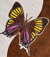 Набор для вышивки бисером бабочки с водорастворимым флизелином Вдохновение Марпезия Марселла NBFL-027