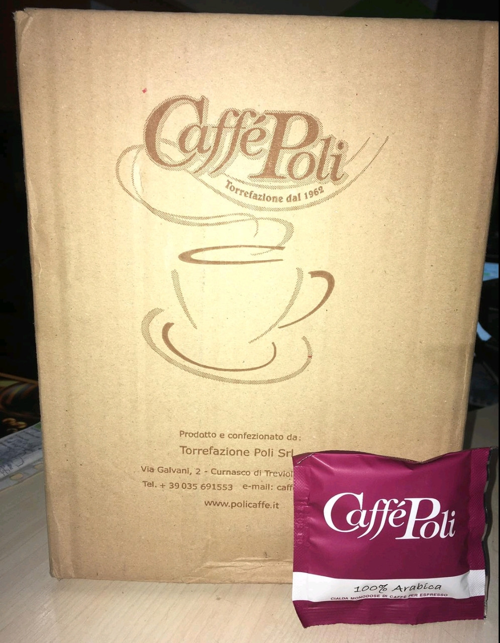 Кава в чалдах (монодозах) Caffe Poli 100% Arabica 100шт Італія (монодози Poli Arabica Poli Арабіка) кава в таблетках Poli Arabica