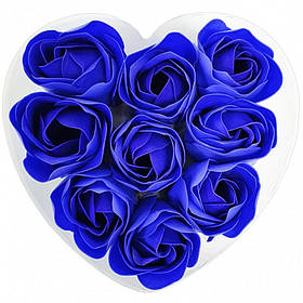 Подарункове мило Троянди Набір 9 бутонів Синє