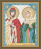 Схема на ткани для вышивания бисером ArtSolo Святой Князь Петр и Святая Княжна Феврония VIA5113