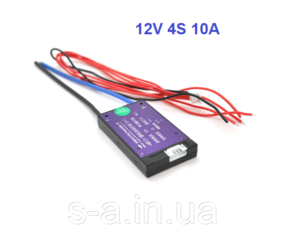 10А 12В BMS контролер заряд-розряд плата MGod LiFePO4 12V 4S 10A симетрія