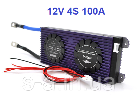 100А 12В BMS контролер заряд-розряд плата MGod LiFePO4 12V 4S 100A симетрія