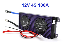 100А 12В BMS контролер заряд-розряд плата MGod LiFePO4 12V 4S 100A симетрія