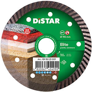Круг алмазний Distar Turbo Elite 115 мм відрізний диск по граніту та базальту для КШМ (10115023009)
