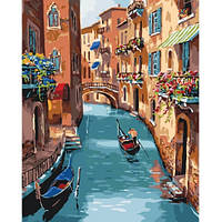 Сонячна Венеція Картина за номерами Ідейка полотно на підрамнику 40x50 см КНО2153