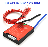60А 36В BMS контролер заряд-розряд плата DaLy LiFePO4 36V 12S 60A симетрія