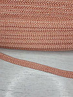 Тасьма шубна кіска рожева пудра, ширина 1.2 см (1уп-50 метрів)