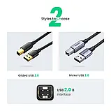 Кабель для принтера 3м USB B (штекер)/USB 3.0, 2.0 A (штекер), для Canon, Epson, HP, ZJiang, принтера, фото 3