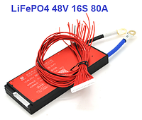 80А 48В BMS контроллер заряд-разряд плата DaLy LiFePO4 48V 16S 80A симметрия