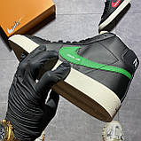 Чоловічі кросівки Nike Blazer Mid '77 Black Blue, чорні шкіряні кросівки найк блейзер мід, фото 6