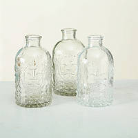 Набор 3х ваз прозрачное стекло h12см 4019400