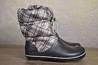 Crocs Crocband Winter Plaid сапоги дутики ботинки зимние женские непромокаемые. Оригинал. 39-40 р./25.5 см.