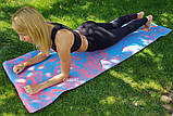 Килимок для йоги та фітнесу (йога мат) OSPORT Premium TPE+TC 183х61см товщина 6мм (MS 2138), фото 9