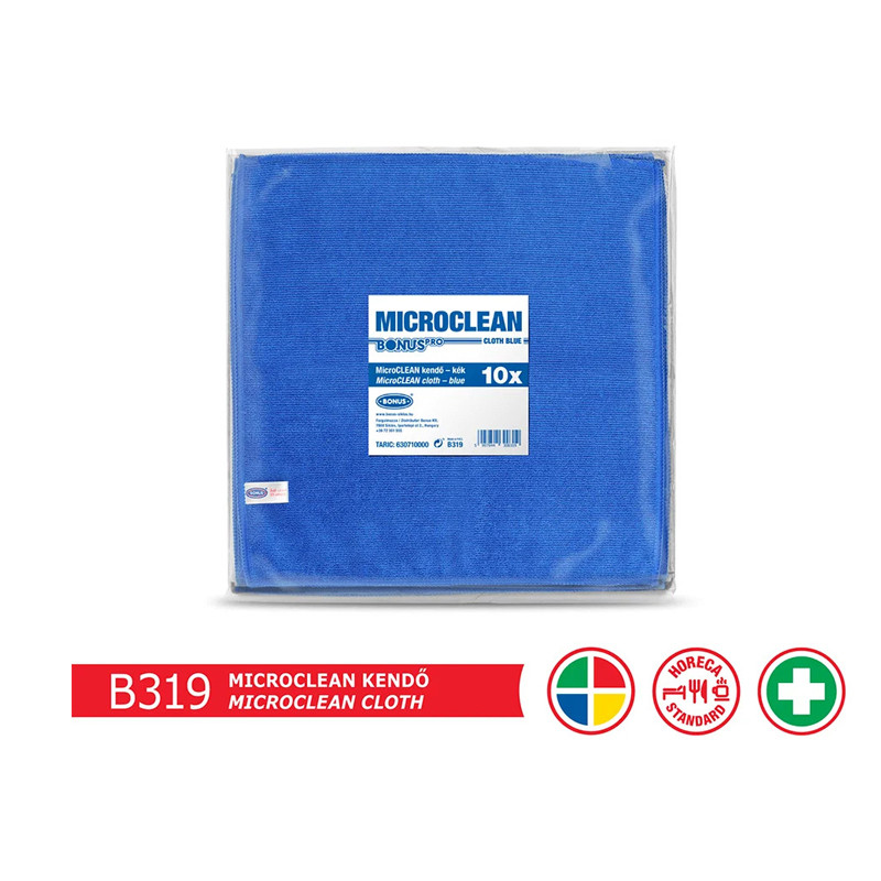 Серветка BONUS Micro Clean blu HoReCa мікрофібра Голуба 10 шт