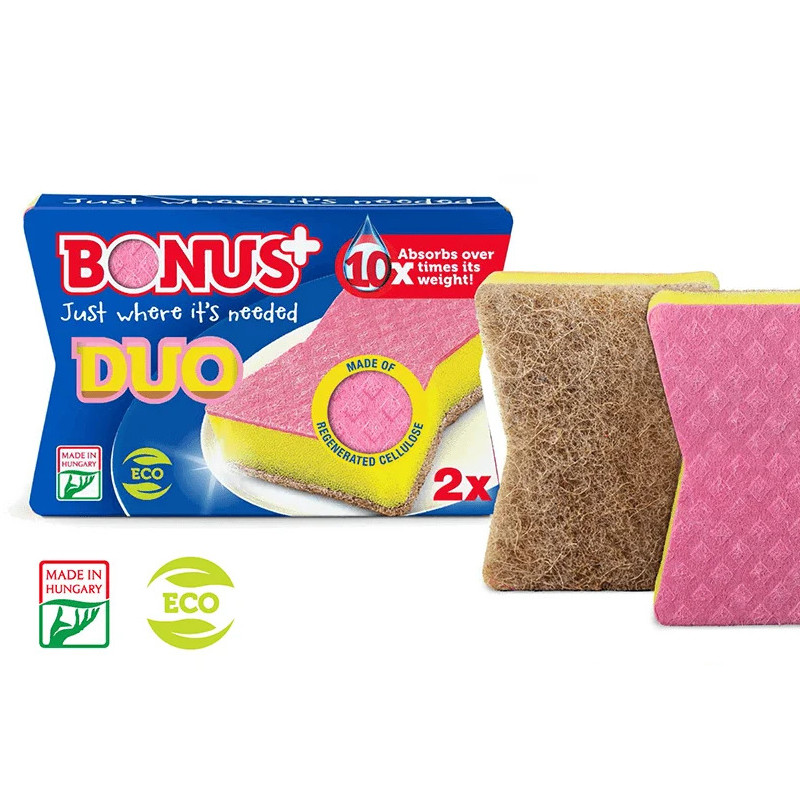 Губка BONUS Duo Non-scratch sponge scourer для миття посуду без подряпин 2 шт