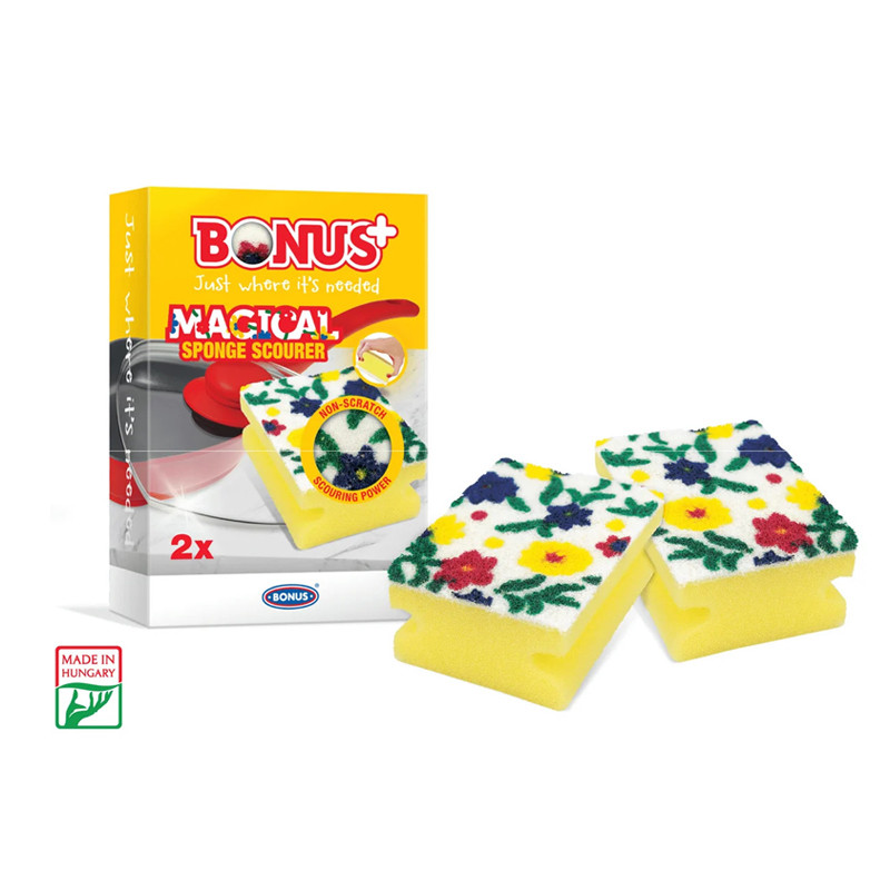 Губка BONUS Magical easy grip sponge scourer для миття посуду 2 шт