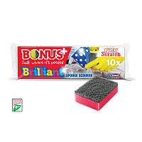 Губка BONUS Brilliant sponge scourer для мытья посуды 10 шт