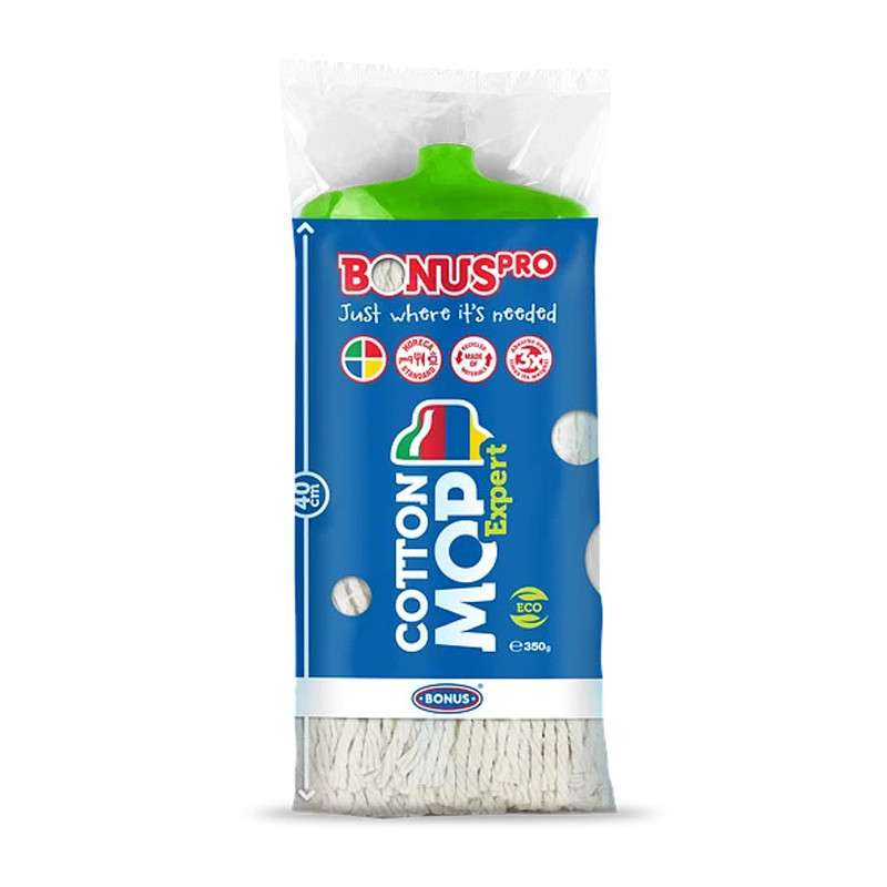 Моп BONUS CottonMop Expert green шнурковий (котон) 350 г зелений