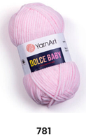 Нитки пряжа для в'язання велюрова плюшева DOLCE BABY YarnArt Дольче Бебі Ярнарт № 781 - рожевий (упаковка)