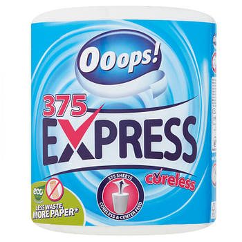 Паперові рушники Ooops! Express Coreless 2-ох шар. 1 шт 375 відр.