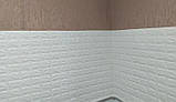 Панель 3д самоклейка 70х77см х 7мм під цеглу на стіну самоклеюча стінова пвх Білий, фото 9
