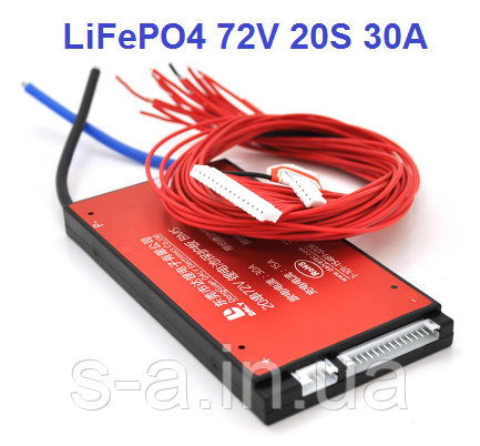 72V 30A 20S BMS контролер заряд-розряд плата DaLy Li-ion 72V 20S 30A симетрія