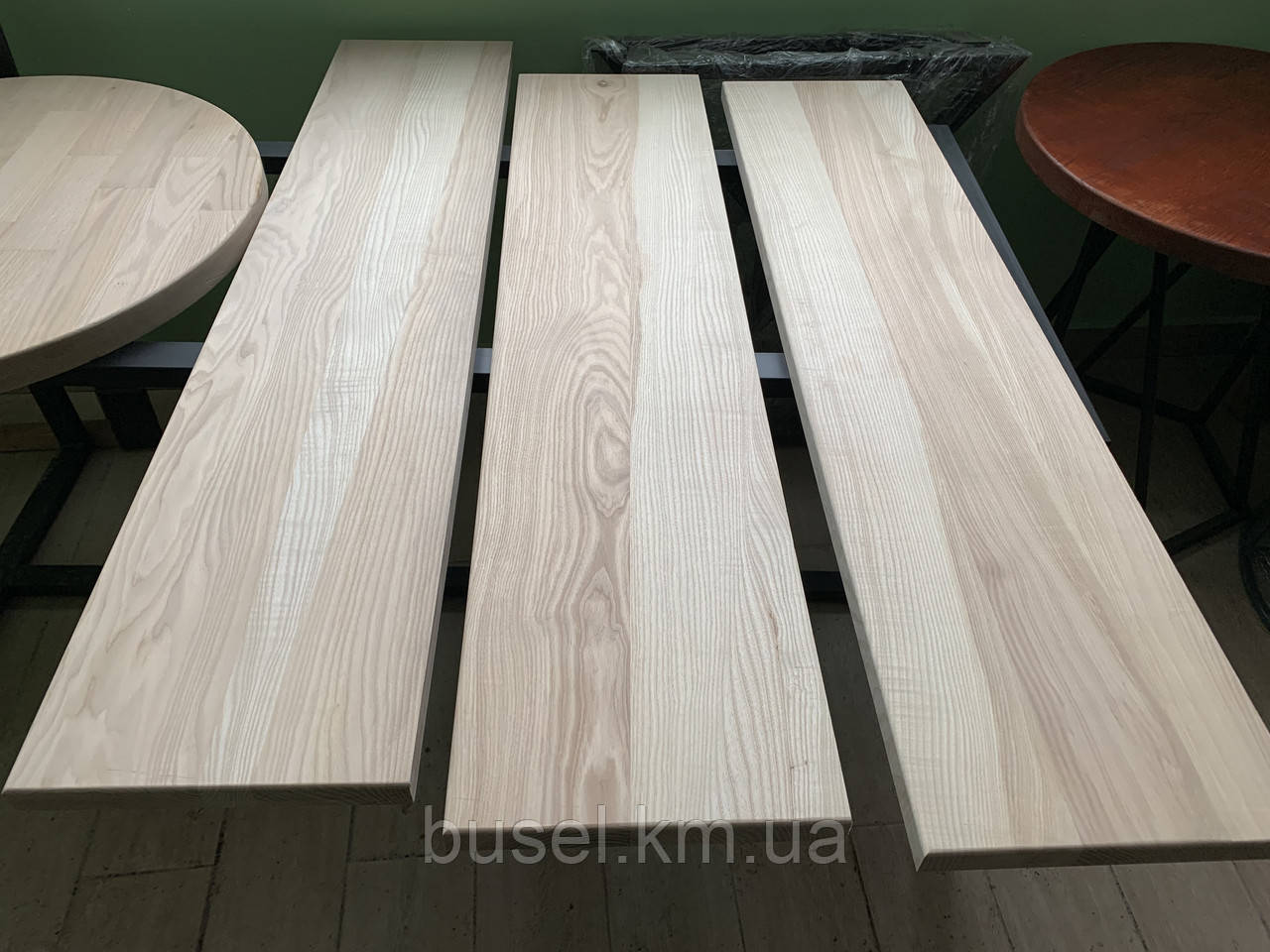 Підвіконня дерев'яні дуб, розміри під замовлення, 1 сорт, доставка по Україні, фото 1