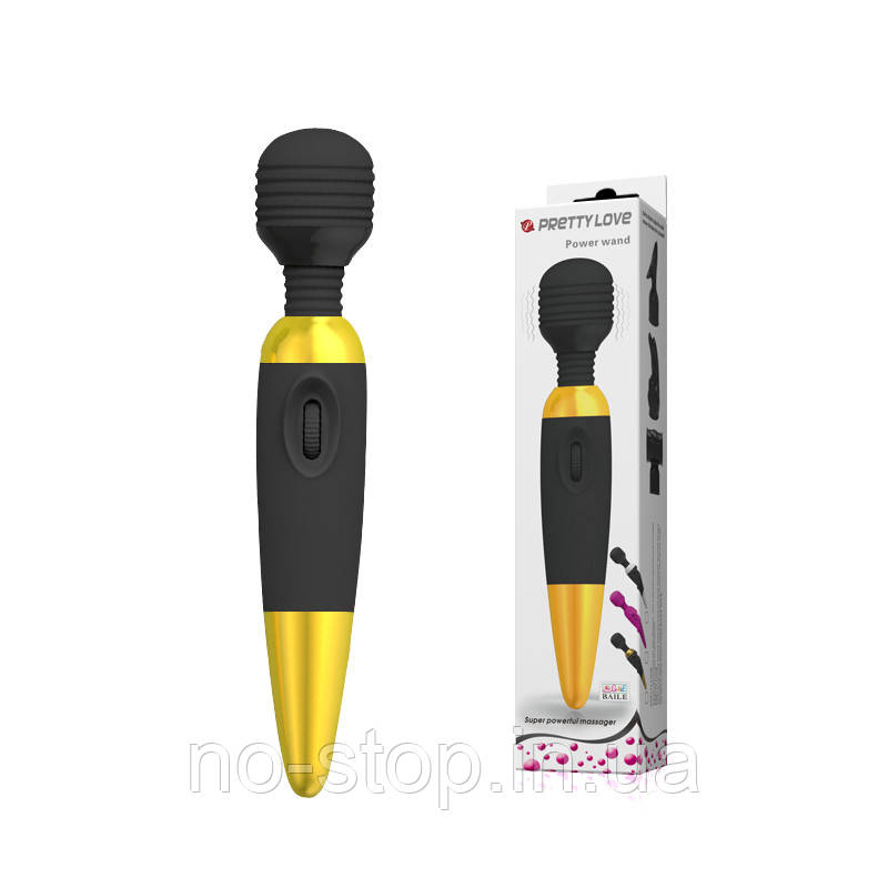 Вібростимулятор PRETTY LOVE POWER WAND GOLD, фото 1