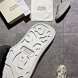 Жіночі кросівки Alexander McQueen Galaxy Grey, сірі лаковані шкіряні кросівки александр макквін, фото 8