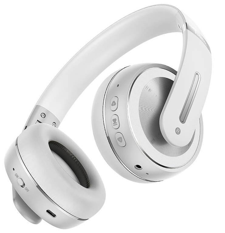 Навушники бездротові Bluetooth HOCO Charming BT headset W34, сірі, фото 1
