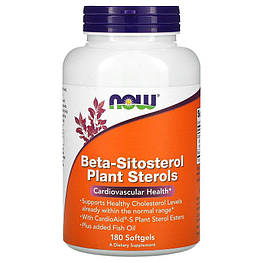 Beta-Sitosterol Plant Sterols Now Foods 180 капсул