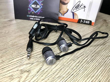 Навушники дротові JBL J-340A 3,5 mm Silver, фото 3