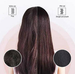 Гребінець-випрямляч Hair Straightener HQT-909 B з турмаліновим покриттям Зелений, фото 3