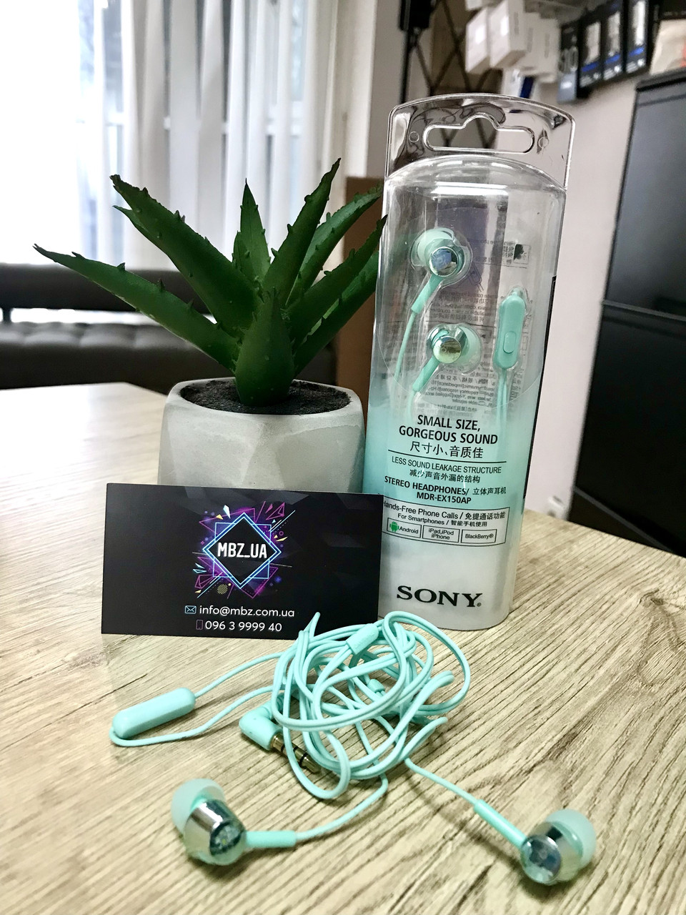 Дротові Навушники для Sony MDR-EX150 Mint Blue