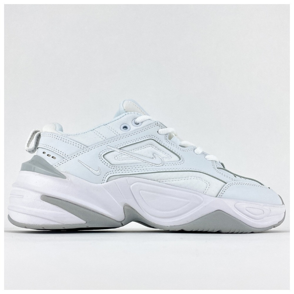 Чоловічі / жіночі кросівки Nike M2K Tekno Total White, білі шкіряні кросівки найк м2к текно, фото 1