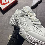 Чоловічі / жіночі кросівки Nike M2K Tekno Total White, білі шкіряні кросівки найк м2к текно, фото 5