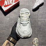 Чоловічі / жіночі кросівки Nike M2K Tekno Total White, білі шкіряні кросівки найк м2к текно, фото 3
