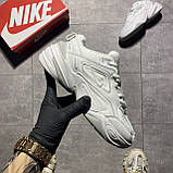Чоловічі / жіночі кросівки Nike M2K Tekno Total White, білі шкіряні кросівки найк м2к текно, фото 2